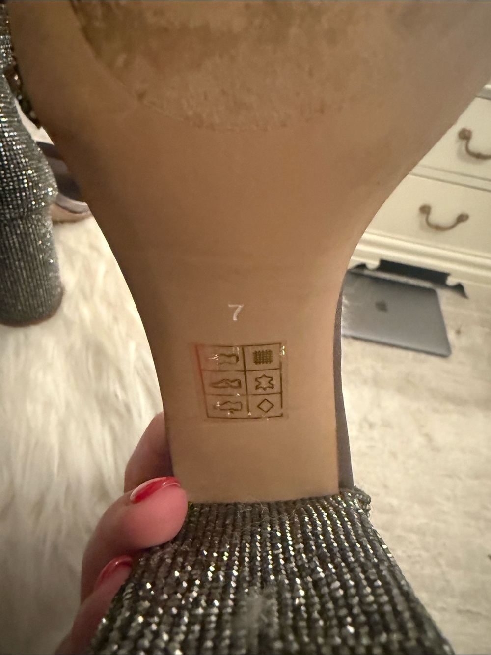 Jeffrey Campbell Gunmetal Crystal Block Heel Sandals - Picture 4 of 4